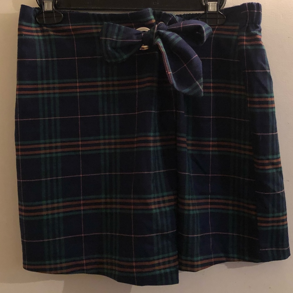 Plaid printed mini skirt
